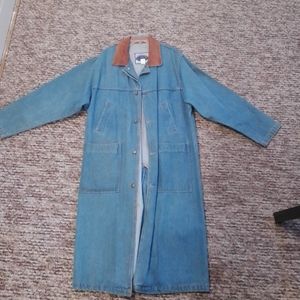 Vintage Full Length Denim Trench